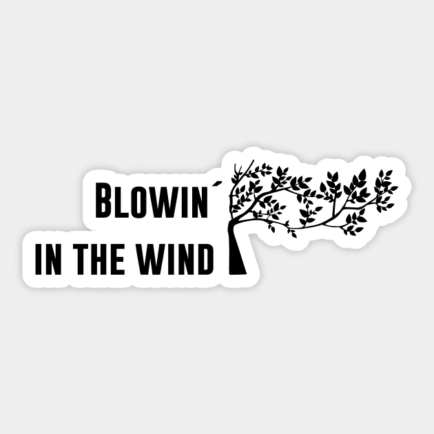 Blowin´ in the wind, black Sticker by Perezzzoso